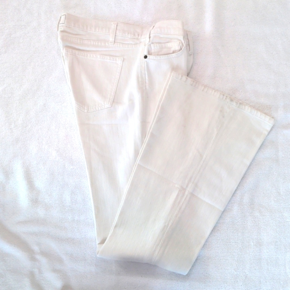 Current Elliott white flare denim